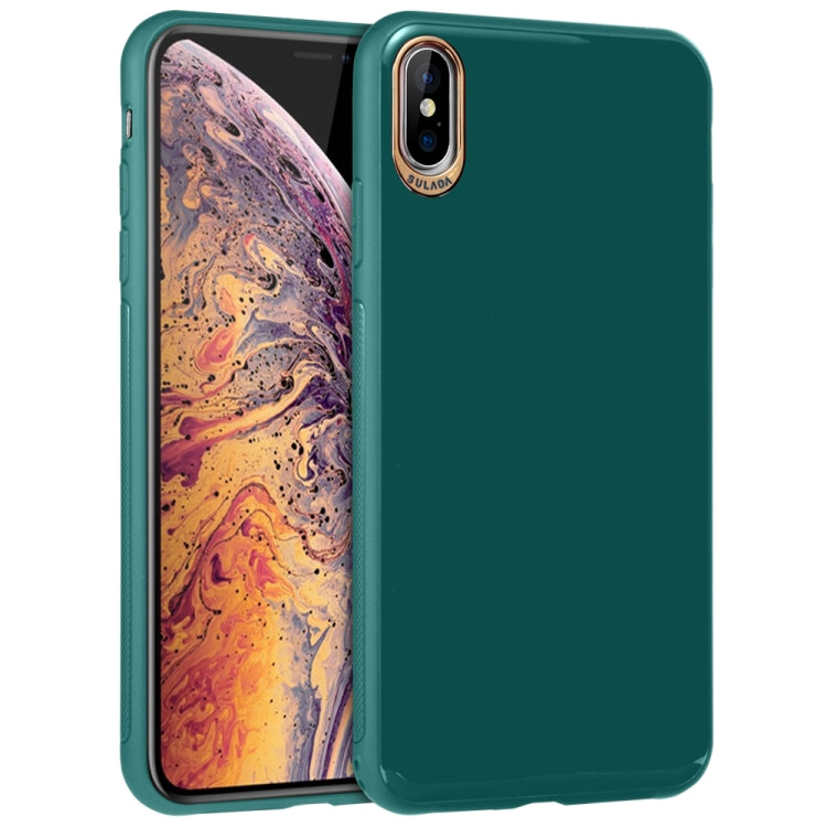 For iPhone XS SULADA Solid Color Electroplating TPU Case