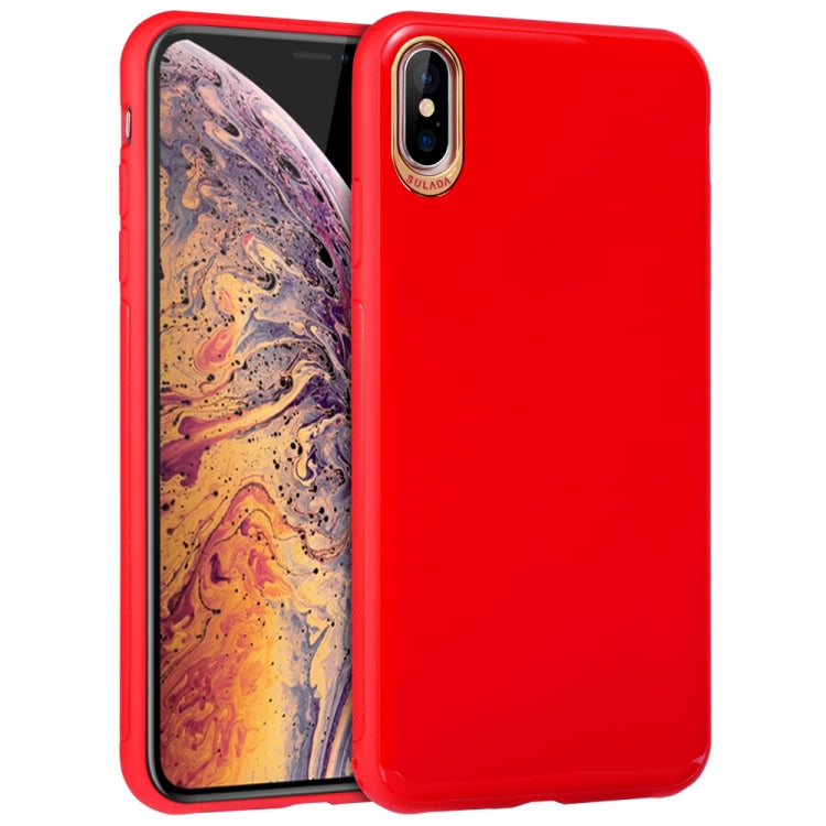 For iPhone XS Max SULADA Solid Color Electroplating TPU Case