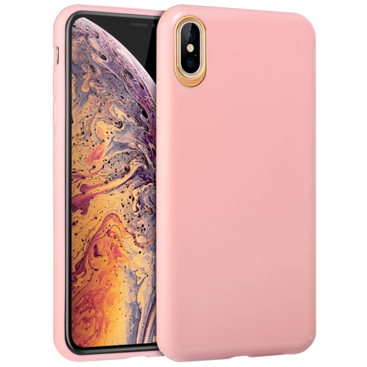 For iPhone XS Max SULADA Solid Color Electroplating TPU Case