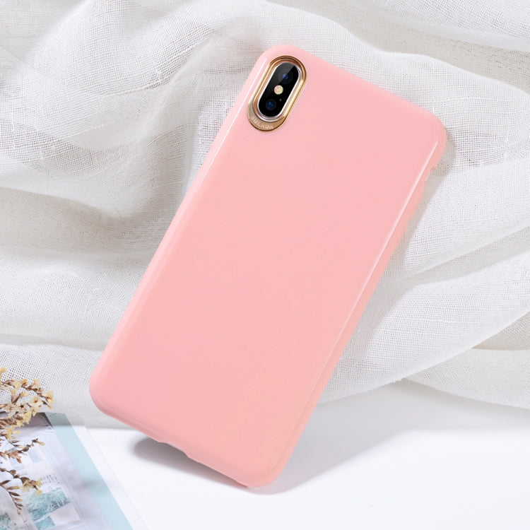 For iPhone XS Max SULADA Solid Color Electroplating TPU Case