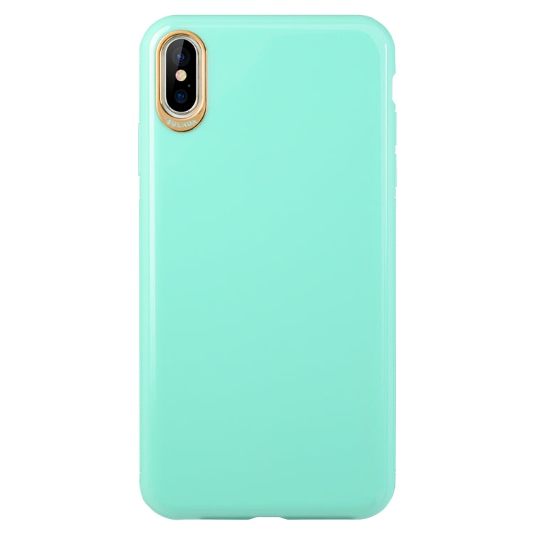 For iPhone XS Max SULADA Solid Color Electroplating TPU Case