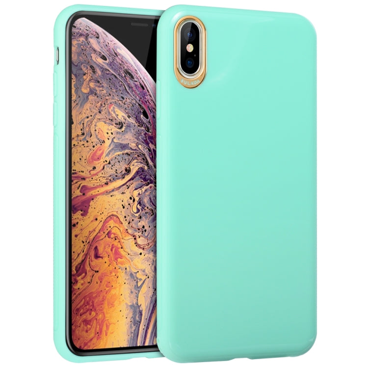 For iPhone XS Max SULADA Solid Color Electroplating TPU Case