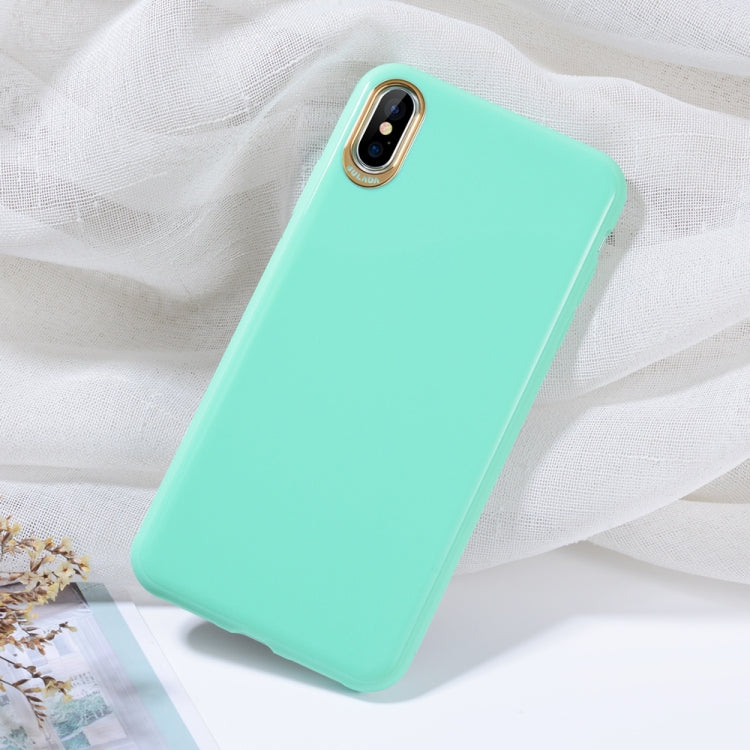 For iPhone XS Max SULADA Solid Color Electroplating TPU Case