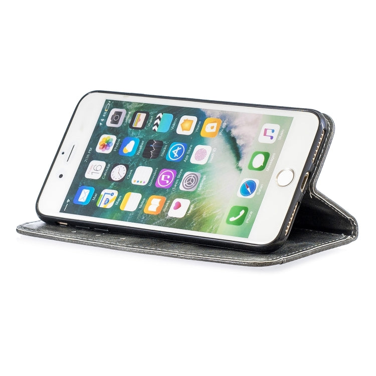 Copper Buckle Nappa Texture Horizontal Flip Leather Case for iPhone 7Plus / 8Plus, with Holder & Card Slots & Wallet