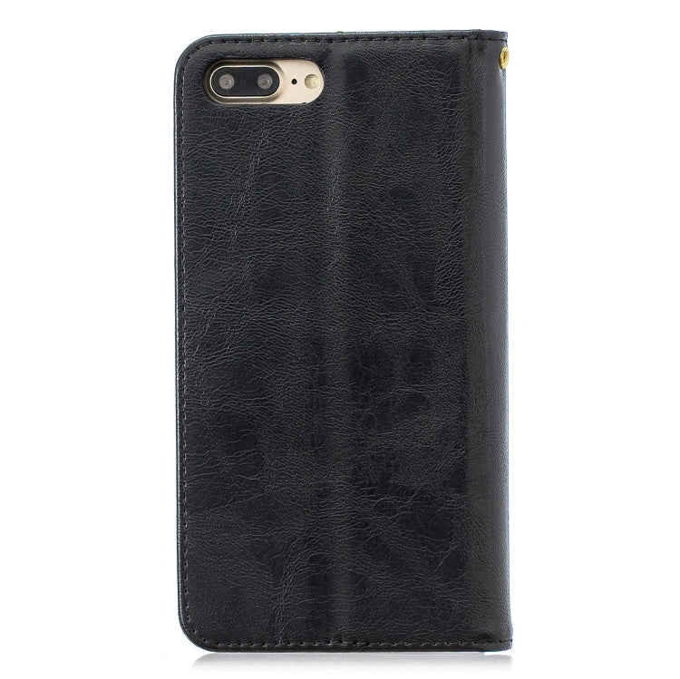 Copper Buckle Nappa Texture Horizontal Flip Leather Case for iPhone 7Plus / 8Plus, with Holder & Card Slots & Wallet