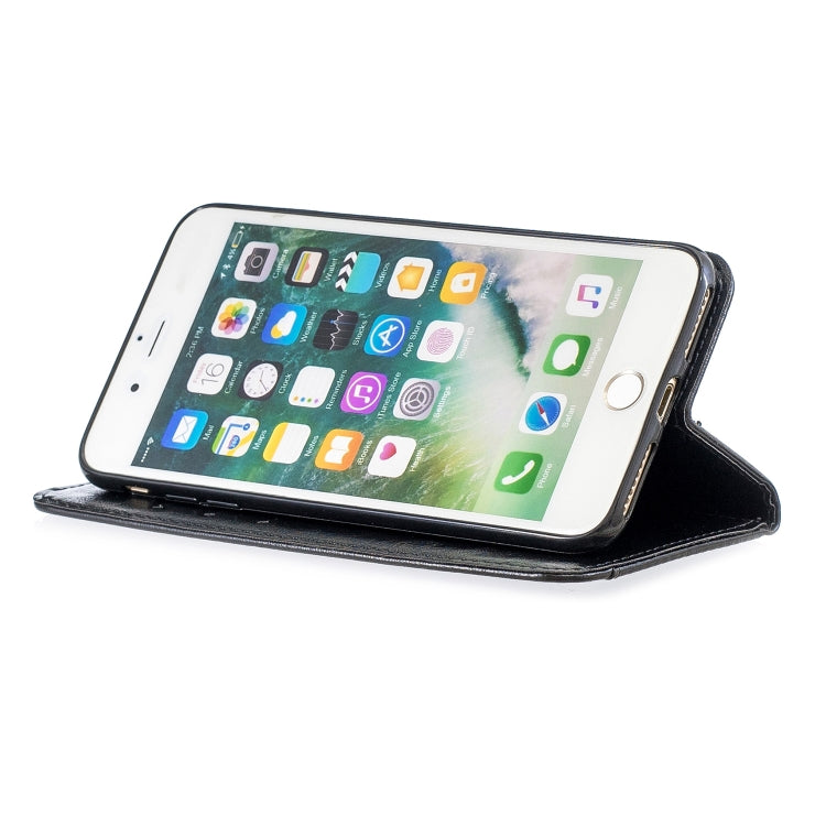 Copper Buckle Nappa Texture Horizontal Flip Leather Case for iPhone 7Plus / 8Plus, with Holder & Card Slots & Wallet