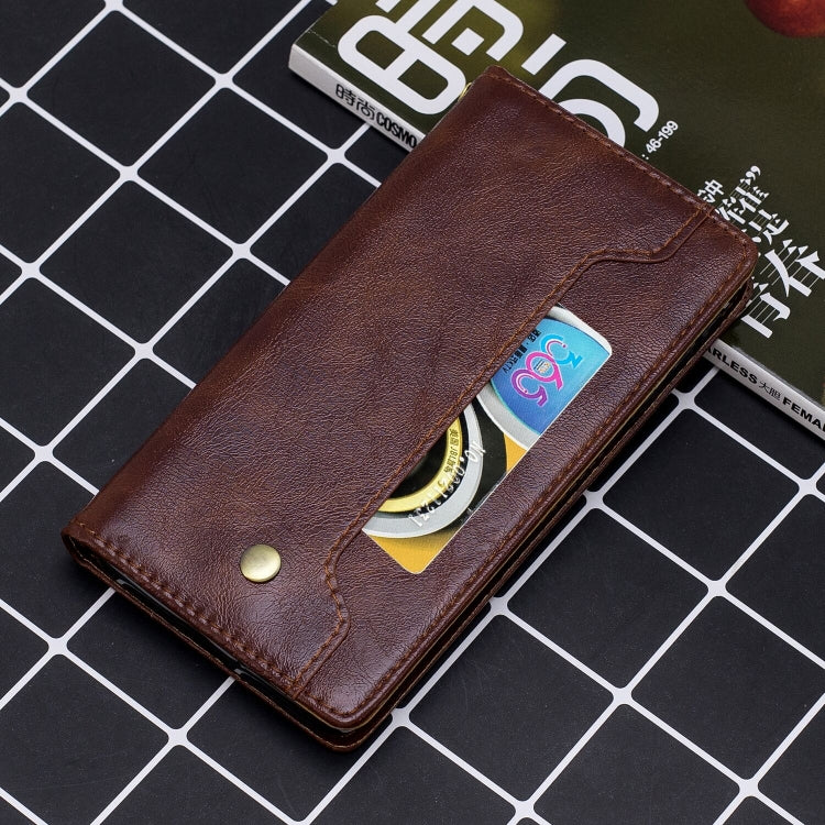 Copper Buckle Nappa Texture Horizontal Flip Leather Case for Galaxy A8 (2018), with Holder & Card Slots & Wallet