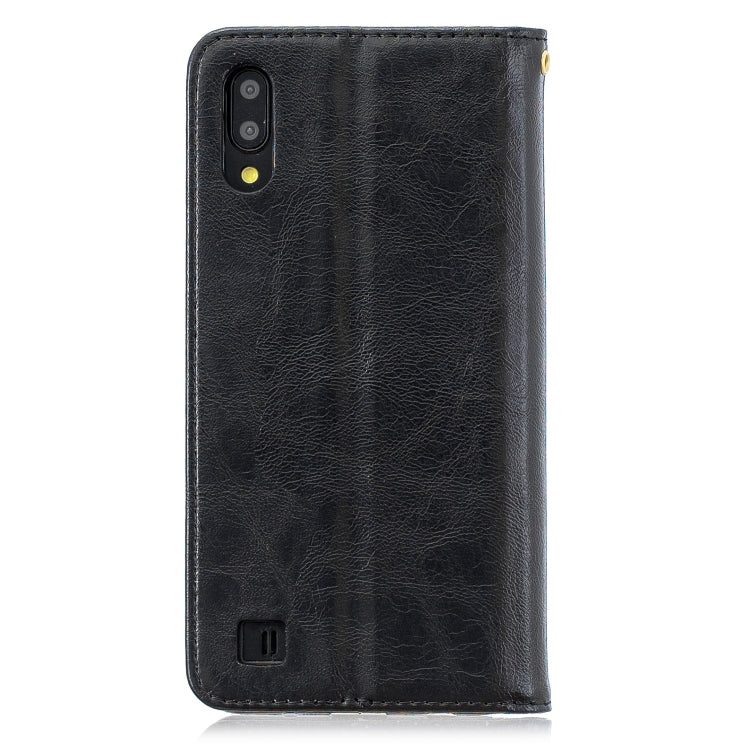 Copper Buckle Nappa Texture Horizontal Flip Leather Case for Galaxy A10 / M10, with Holder & Card Slots & Wallet