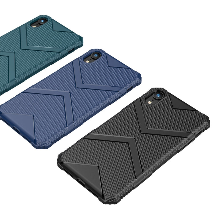 For iPhone XR Diamond Shield TPU Drop Protection Case(Blue)