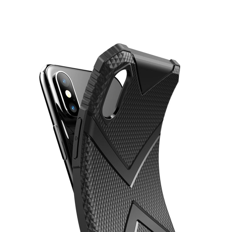 For iPhone XS Max Diamond Shield TPU Drop Protection Case(Black)