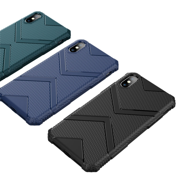 For iPhone XS Max Diamond Shield TPU Drop Protection Case(Black)
