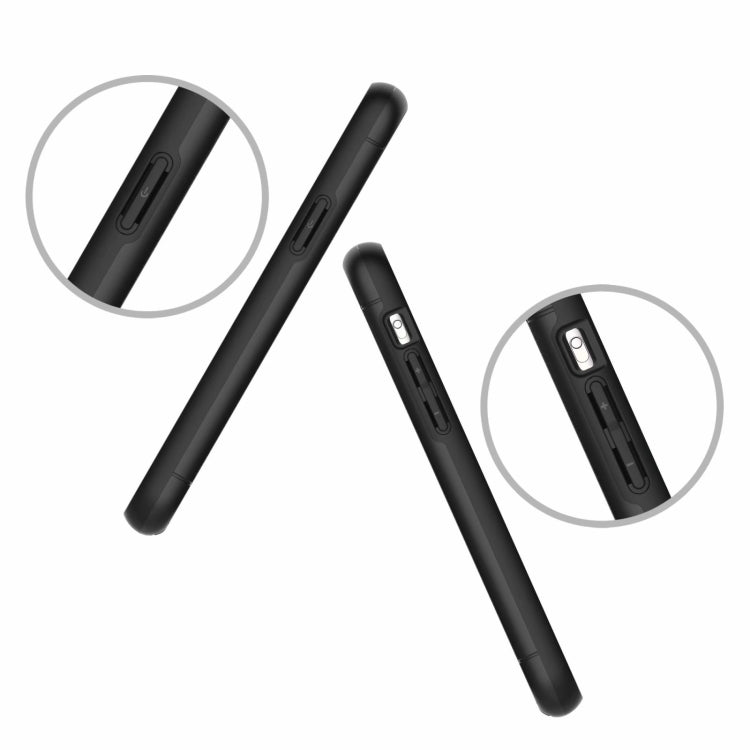 For iPhone 11 Pro Ultra-thin TPU+PC Brushed Texture Shockproof Protective Case, with Holder & Card Slot