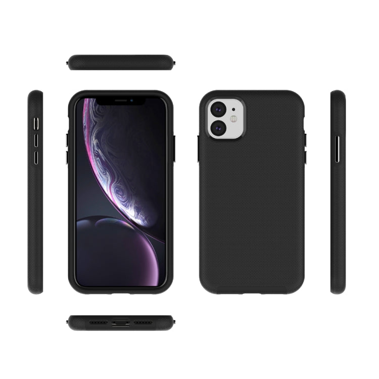 For iPhone 11 Anti-slip Armor Texture TPU + PC Case