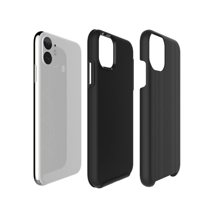 For iPhone 11 Anti-slip Armor Texture TPU + PC Case