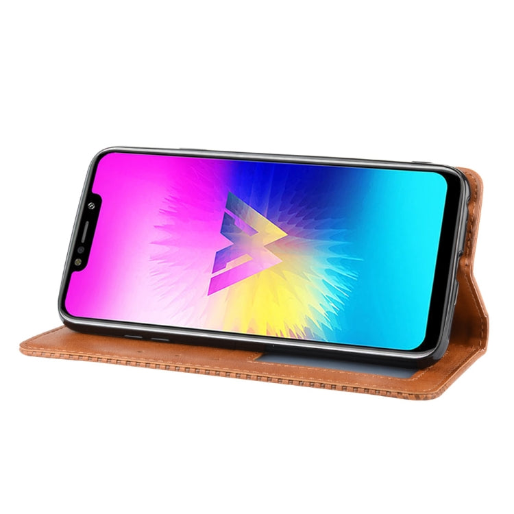 Magnetic Buckle Retro Crazy Horse Texture Horizontal Flip Leather Case for LG W10,with Holder & Card Slots & Photo Frame