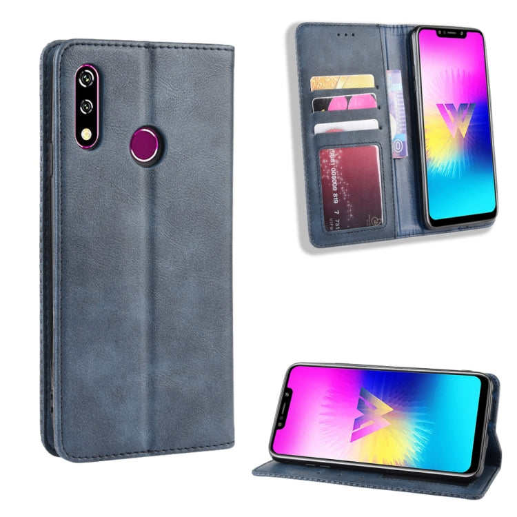Magnetic Buckle Retro Crazy Horse Texture Horizontal Flip Leather Case for LG W10,with Holder & Card Slots & Photo Frame