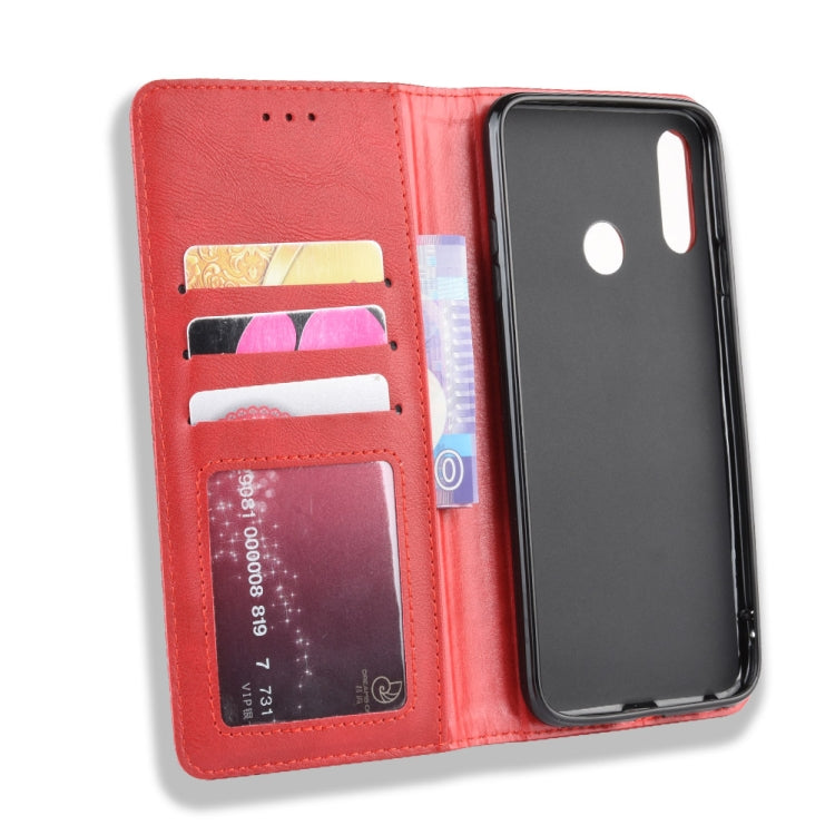 Magnetic Buckle Retro Crazy Horse Texture Horizontal Flip Leather Case for LG W10,with Holder & Card Slots & Photo Frame