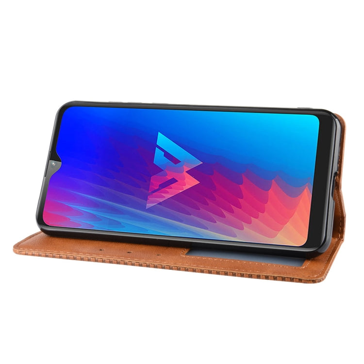 Magnetic Buckle Retro Crazy Horse Texture Horizontal Flip Leather Case for LG W30,with Holder & Card Slots & Photo Frame