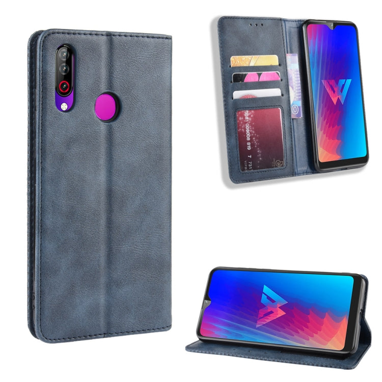 Magnetic Buckle Retro Crazy Horse Texture Horizontal Flip Leather Case for LG W30,with Holder & Card Slots & Photo Frame