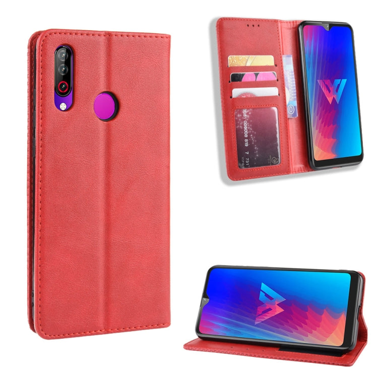 Magnetic Buckle Retro Crazy Horse Texture Horizontal Flip Leather Case for LG W30,with Holder & Card Slots & Photo Frame