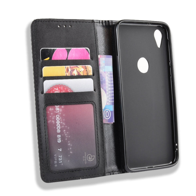 Magnetic Buckle Retro Crazy Horse Texture Horizontal Flip Leather Case for Motorola Moto E6,with Holder & Card Slots & Photo Frame