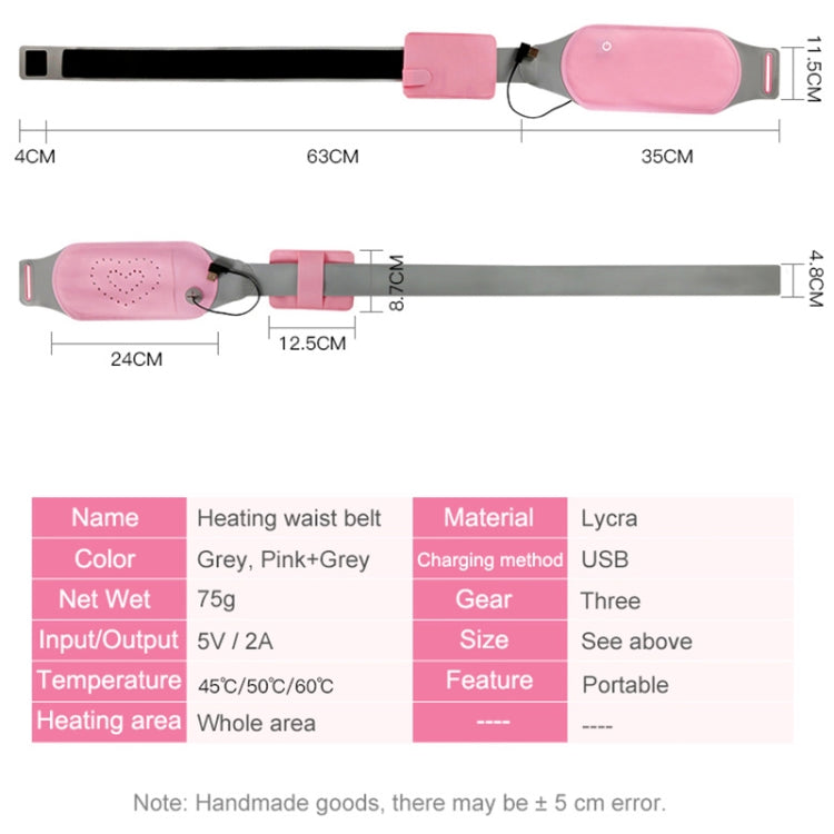 USB Electric Heating Waist Pad For Women Menstrual Cramp Relief Pain Health Care Warm Uterus Belt