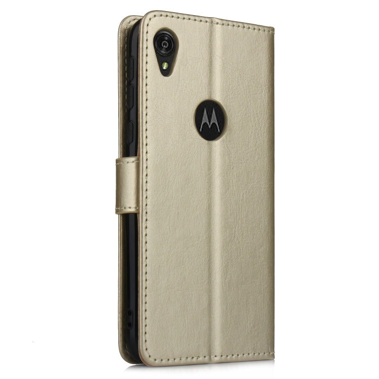 Retro Crazy Horse Texture Horizontal Flip Leather Case for Motorola Moto E6 , with Holder & Card Slots & Photo Frame