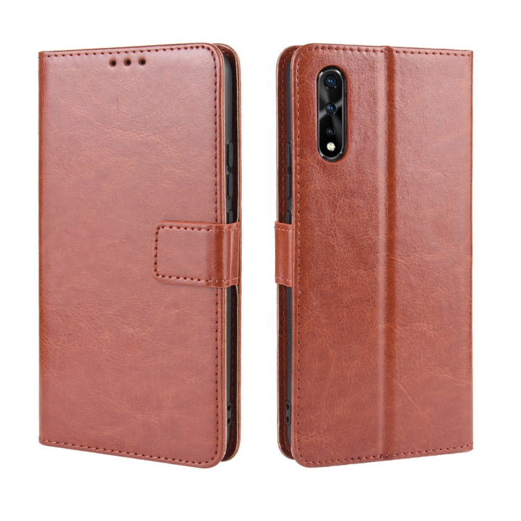 Retro Crazy Horse Texture Horizontal Flip Leather Case for vivo iQOO Neo / S1 / Y7S / Z5  , with Holder & Card Slots & Photo Frame