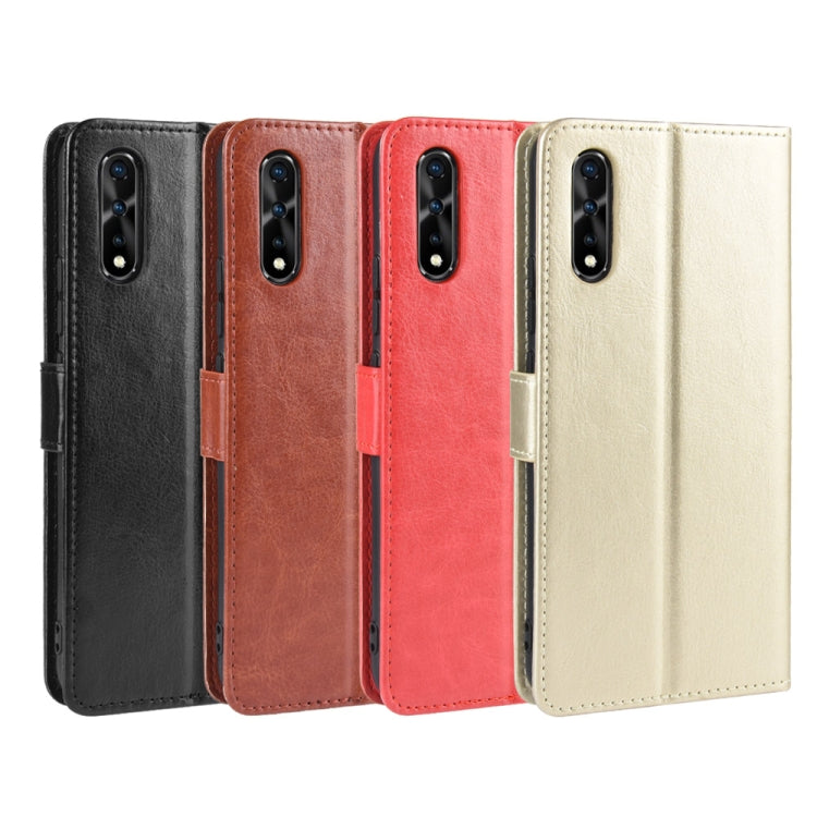 Retro Crazy Horse Texture Horizontal Flip Leather Case for vivo iQOO Neo / S1 / Y7S / Z5  , with Holder & Card Slots & Photo Frame