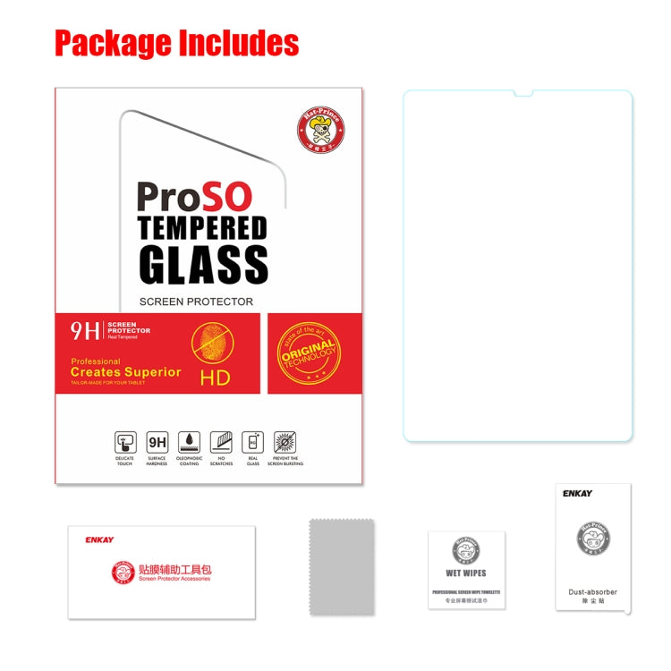 ENKAY Hat-Prince 0.33mm 9H Surface Hardness 2.5D Explosion-proof Tempered Glass Film for Galaxy Tab S6