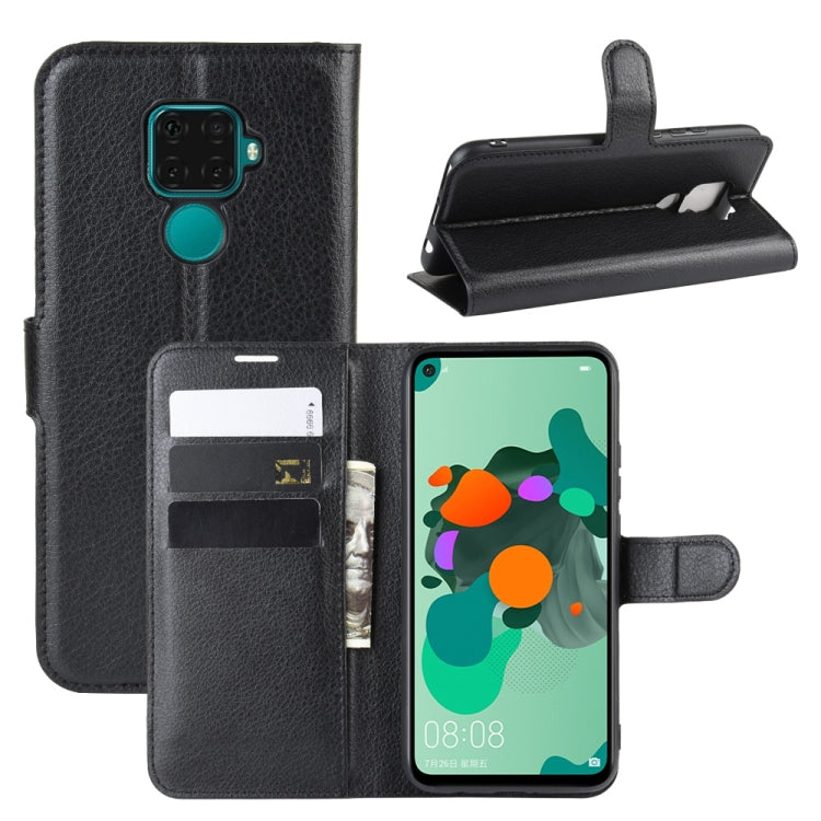 Litchi Texture Horizontal Flip Leather Case for Huawei Mate 30 Lite / Nova 5i Pro, with Wallet & Holder & Card Slots