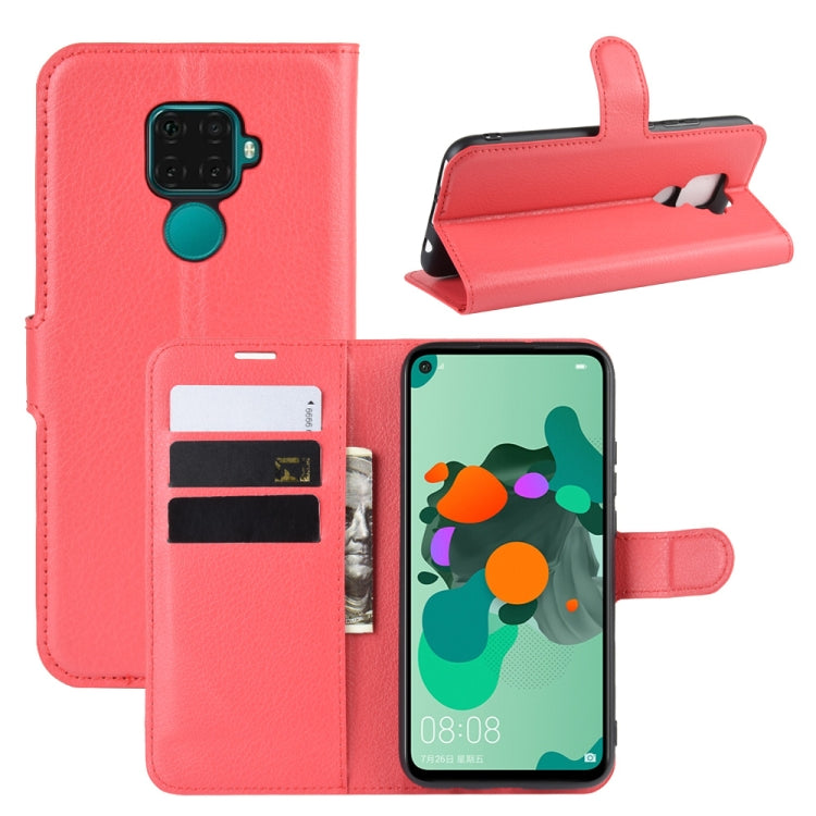Litchi Texture Horizontal Flip Leather Case for Huawei Mate 30 Lite / Nova 5i Pro, with Wallet & Holder & Card Slots