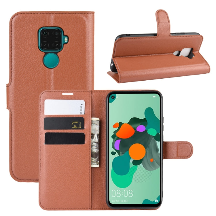 Litchi Texture Horizontal Flip Leather Case for Huawei Mate 30 Lite / Nova 5i Pro, with Wallet & Holder & Card Slots