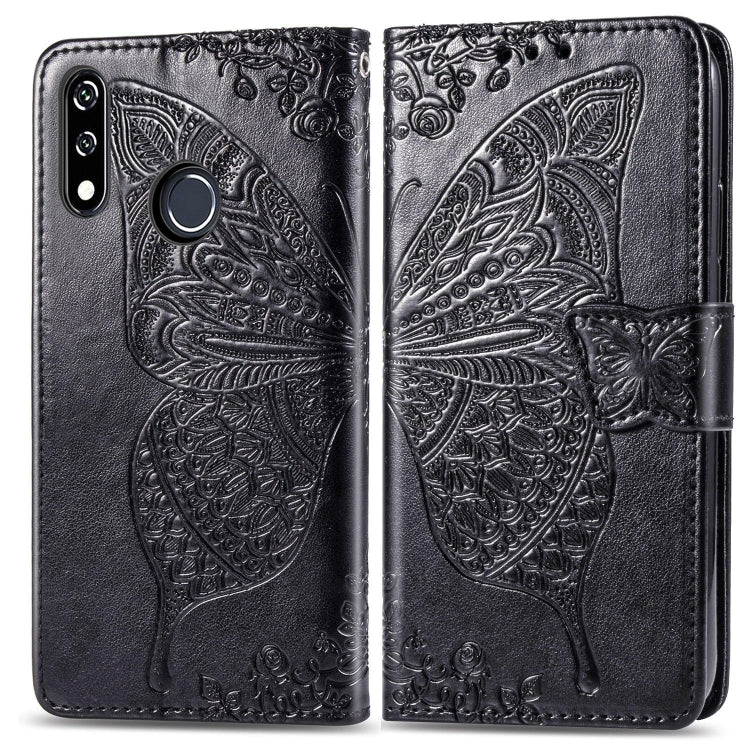 Butterfly Love Flowers Embossing Horizontal Flip Leather Case For LG W10 with Holder & Card Slots & Wallet & Lanyard