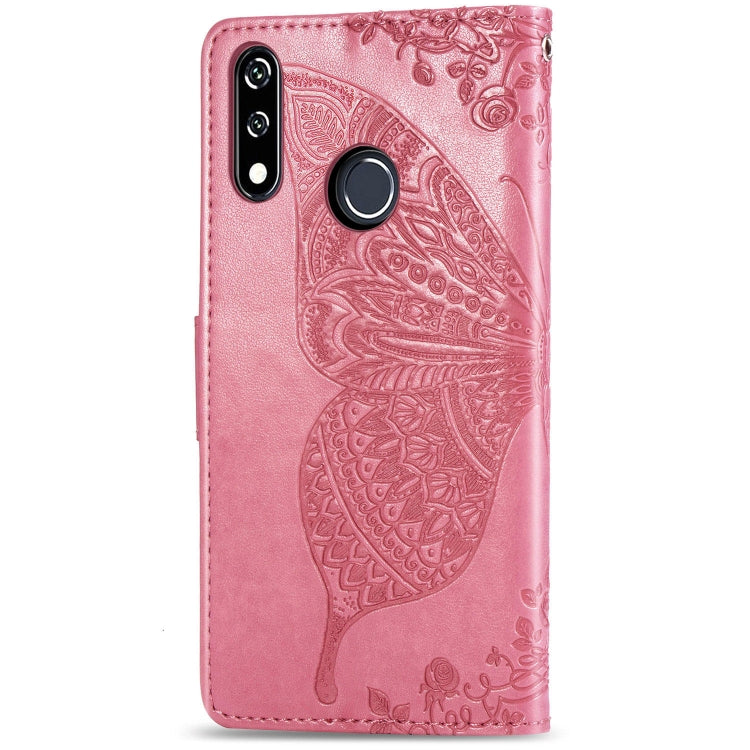 Butterfly Love Flowers Embossing Horizontal Flip Leather Case For LG W10 with Holder & Card Slots & Wallet & Lanyard