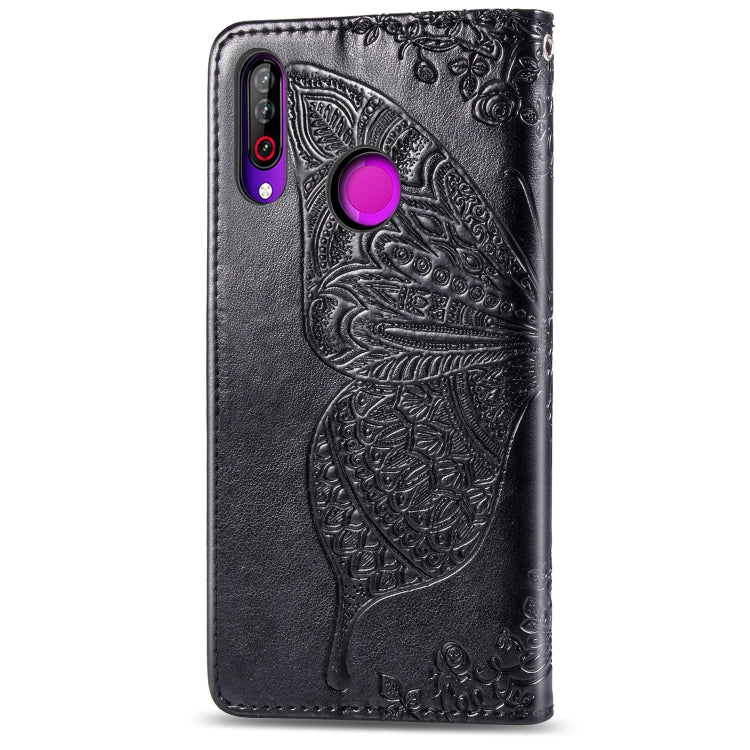 Butterfly Love Flowers Embossing Horizontal Flip Leather Case For LG W30  with Holder & Card Slots & Wallet & Lanyard