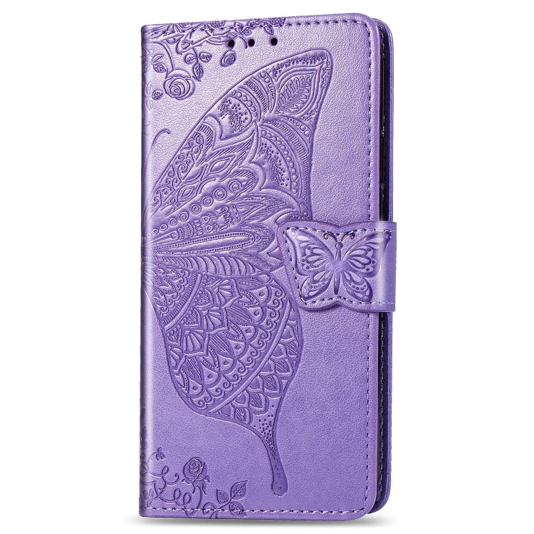 Butterfly Love Flowers Embossing Horizontal Flip Leather Case For LG W30  with Holder & Card Slots & Wallet & Lanyard