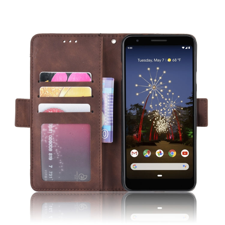 Wallet Style Skin Feel Calf Pattern Leather Case For Google Pixel 3a XL,with Separate Card Slot
