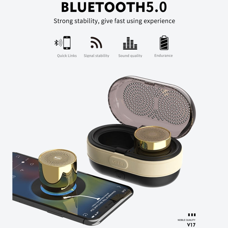 OneDer V17 Bluetooth Speakers TWS System Column Portable Mini Metal Speaker 3D Stereo Computer Subwoofer Loudspeaker MP3 Player