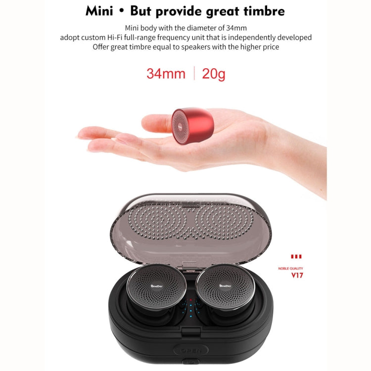 OneDer V17 Bluetooth Speakers TWS System Column Portable Mini Metal Speaker 3D Stereo Computer Subwoofer Loudspeaker MP3 Player