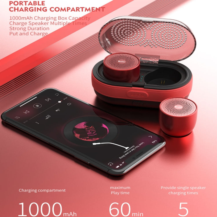 OneDer V17 Bluetooth Speakers TWS System Column Portable Mini Metal Speaker 3D Stereo Computer Subwoofer Loudspeaker MP3 Player