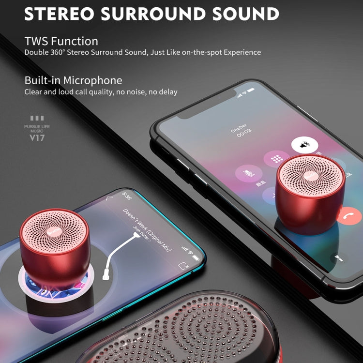 OneDer V17 Bluetooth Speakers TWS System Column Portable Mini Metal Speaker 3D Stereo Computer Subwoofer Loudspeaker MP3 Player