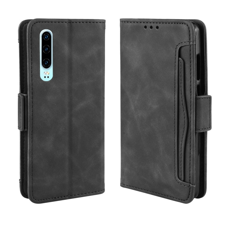 Wallet Style Skin Feel Calf Pattern Leather Case For Huawei P30,with Separate Card Slot