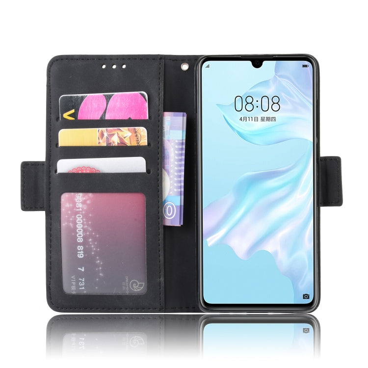 Wallet Style Skin Feel Calf Pattern Leather Case For Huawei P30,with Separate Card Slot