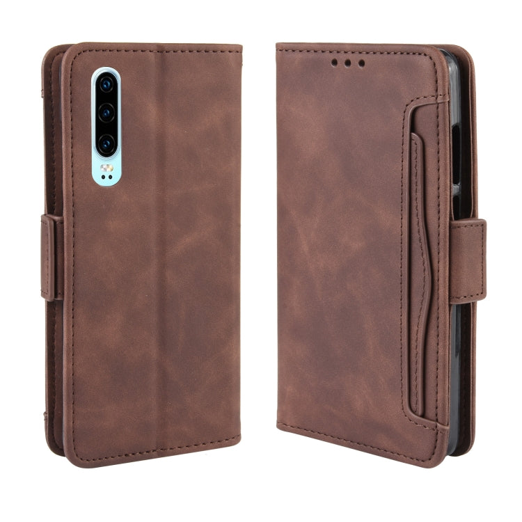 Wallet Style Skin Feel Calf Pattern Leather Case For Huawei P30,with Separate Card Slot