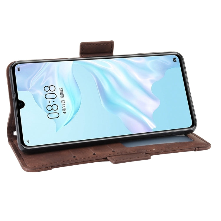 Wallet Style Skin Feel Calf Pattern Leather Case For Huawei P30,with Separate Card Slot
