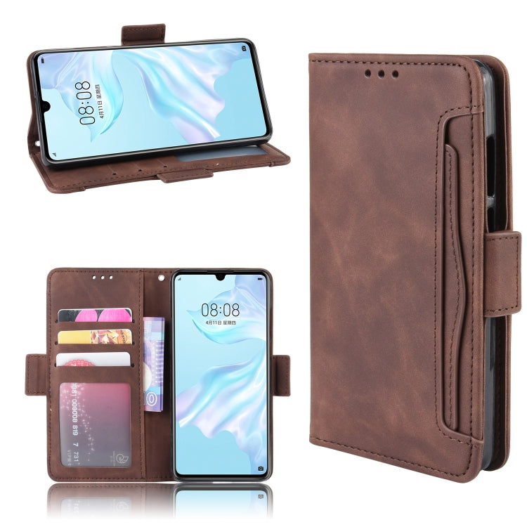 Wallet Style Skin Feel Calf Pattern Leather Case For Huawei P30,with Separate Card Slot