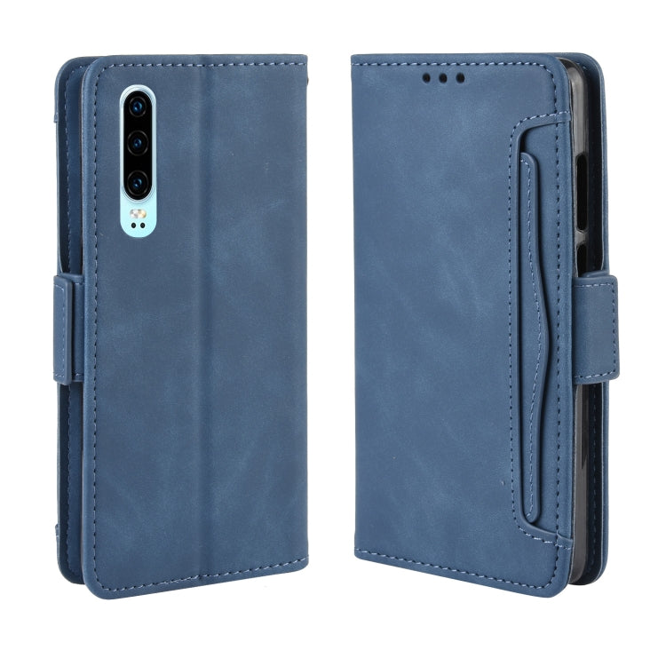 Wallet Style Skin Feel Calf Pattern Leather Case For Huawei P30,with Separate Card Slot