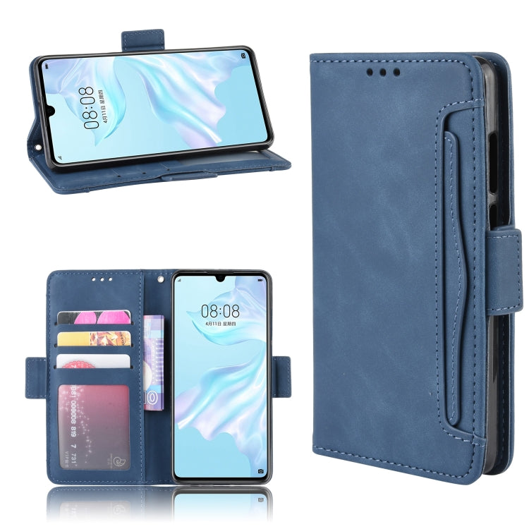 Wallet Style Skin Feel Calf Pattern Leather Case For Huawei P30,with Separate Card Slot
