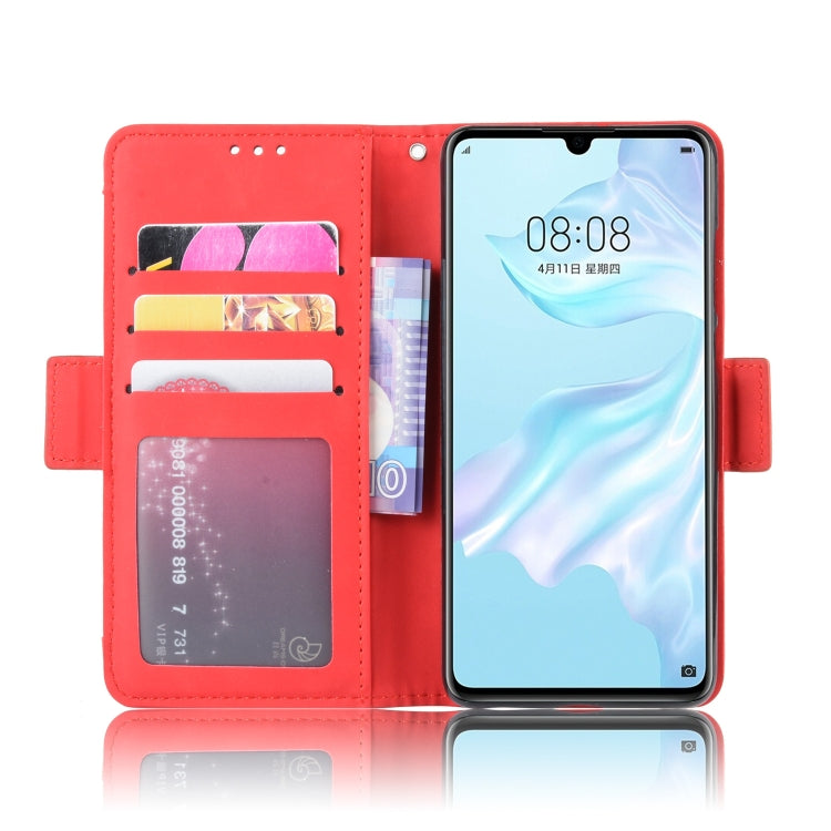 Wallet Style Skin Feel Calf Pattern Leather Case For Huawei P30,with Separate Card Slot